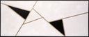 72" X 30" Black Floater Frame Geometric Relation by Matho Sun