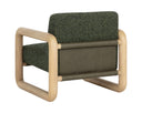 Noah Meadow / Ludlow Dark Olive Leather Lounge Chair Nubo by Matho Sun, view 4
