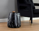 Marble Look Black End Table Aries by Matho Sun, view 3
