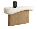 Travertine Look Cream Console Table Oreste by Matho Sun, view 2