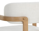 Rustic Oak Heather Ivory Tweed Dining Armchair Madrone by Matho Sun, view 7