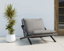 Charcoal Gracebay Grey Lounge Chair Bari by Matho Sun, view 5