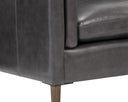 Brentwood Charcoal Leather Sofa Richmond by Matho Sun, view 5