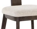 Dark Brown Dove Cream Dining Chairs set of 2 Rickett by Matho Sun, view 6