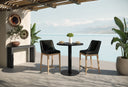 Round Black Bar Table Merano by Matho Sun, view 4