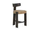 Dark Brown Sahara Sand Leather Counter Stool Horton by Matho Sun