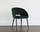 Black Deep Green Sky Dining Armchair Thatcher by Matho Sun, view 4