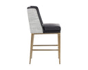 Antique Brass Cantina Black / Vera White Pepper Counter Stool Joplin by Matho Sun, view 3