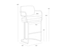 Milliken Cognac Barstool Jalen by Matho Sun, view 6