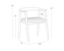 Weathered Oak Dove Cream Dining Armchair Jeremy by Matho Sun, view 8