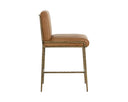 Tan Leather Counter Stool Lathan by Matho Sun, view 3