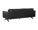 Cortina Black Leather Sofa Rogers by Matho Sun, view 3