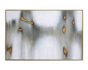 72" X 48" Gold Floater Frame Abstract Water Marks by Matho Sun