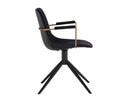 Abbington Black / Bravo Black Dining Armchair Cassius Swivel by Matho Sun, view 2