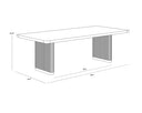 Rectangular Rustic Oak 96" Dining Table Kalla by Matho Sun, view 8