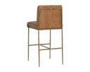 Tan Leather Barstool Lathan by Matho Sun, view 4