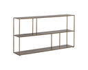Large Antique Brass Bookcase Eiffel Low by Matho Sun, view 2