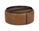 Tobacco Tan / Autumn Chestnut Storage Ottoman Borelli Wheeled by Matho Sun, view 3