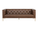 Vintage Caramel Leather Sofa Westin by Matho Sun, view 2