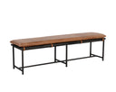 Gunmetal Tan Leather Bench Zancor by Matho Sun