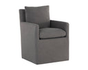 Effie Smoke Dining Armchair Glenrose Wheeled by Matho Sun