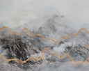72" X 30" Black Frame Landscape Mystic Mountain by Matho Sun, view 3