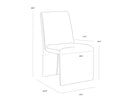 Marseille Black Leather Dining Chair Cascata by Matho Sun, view 6