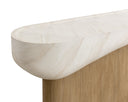 Travertine Look Cream Console Table Oreste by Matho Sun, view 7