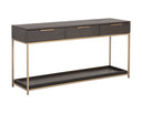 Gold Charcoal Grey Console Table Rebel With Drawers by Matho Sun, view 2