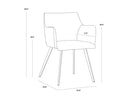 Town Grey / Roman Grey Dining Armchair Griffin by Matho Sun, view 4