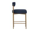 Antique Brass Arena Navy Counter Stool Seneca by Matho Sun, view 2