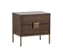 Antique Brass Dark Mango Nightstand Jade by Matho Sun, view 2