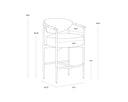 Ivanhoe Pine Counter Stool Heloise by Matho Sun, view 6
