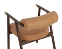 Antique Brown Sahara Camel Leather Dining Armchair Sova by Matho Sun, view 5