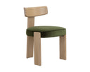 Rustic Oak Forest Green Dining Chairs set of 2 Horton by Matho Sun