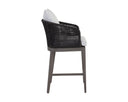 Smoke Grey Copacabana Marble Counter Stool Capri by Matho Sun, view 2