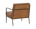 Tan Leather Lounge Chair Lathan by Matho Sun, view 4