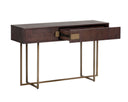 Antique Brass Dark Mango Console Table Jade by Matho Sun, view 3