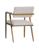 Beige Linen Dining Armchair Ventouz by Matho Sun, view 3
