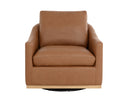 Aline Butternut Leather Lounge Chair Corbin Swivel by Matho Sun, view 2