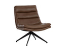 Missouri Mahogany Leather Lounge Chair Keller Swivel by Matho Sun