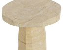 Travertine Look Natural End Table Baldur by Matho Sun, view 4