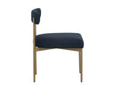 Antique Brass Arena Navy Dining Chairs set of 2 Seneca by Matho Sun, view 2