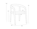 Charcoal Dining Armchair Cayman by Matho Sun, view 8