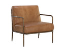 Tan Leather Lounge Chair Lathan by Matho Sun