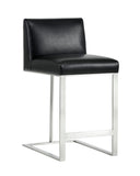 Stainless Steel Cantina Black Counter Stool Dean by Matho Sun