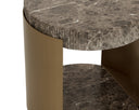 Marble Look Dark Emperador End Table Cavette by Matho Sun, view 6