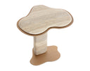 Travertine Look Dune End Table Isola by Matho Sun, view 4