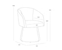 Moss Green Dining Armchair Etta Swivel by Matho Sun, view 6