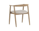 Weathered Oak Dove Cream Dining Armchair Jeremy by Matho Sun, view 3